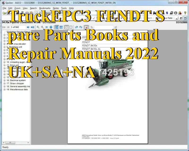 Books - TruckEPC3 FENDT Запасные части Книги и