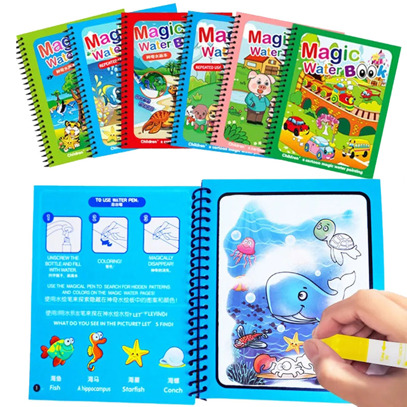 Детская игрушка Монтессори, мн – обзор и цена Reusable Water Magic Coloring Book