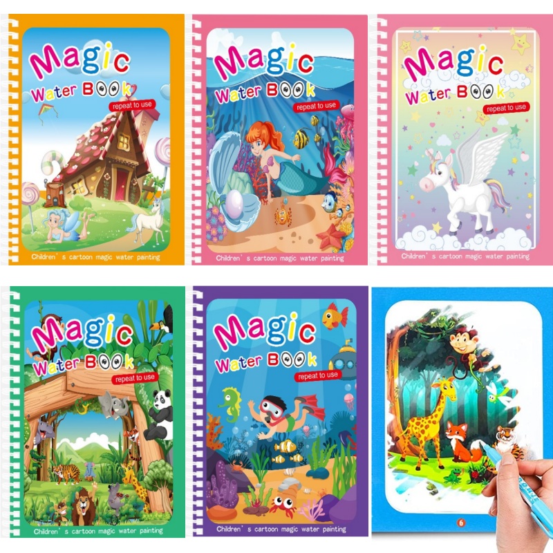 Волшебная книга для рисования  – обзор и цена Reusable Water Magic Coloring Book