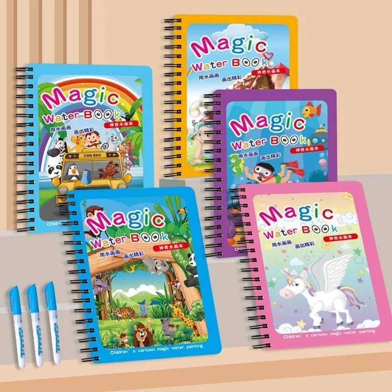 Игрушки Монтессори, волшебная  – обзор и цена Reusable Water Magic Coloring Book