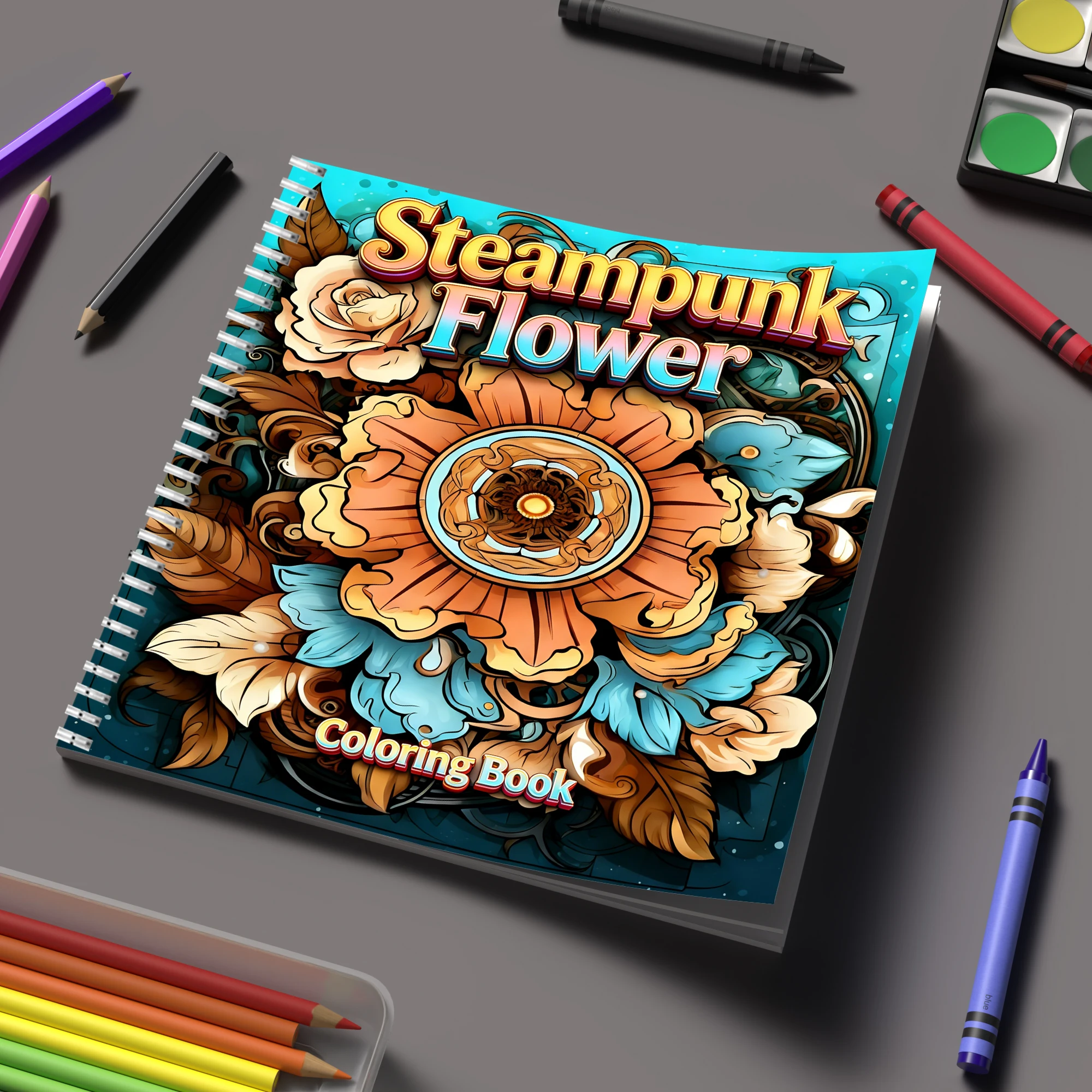 Книга-раскраска «Цветы в стиле – обзор и цена Adult Coloring Book Stress Relief
